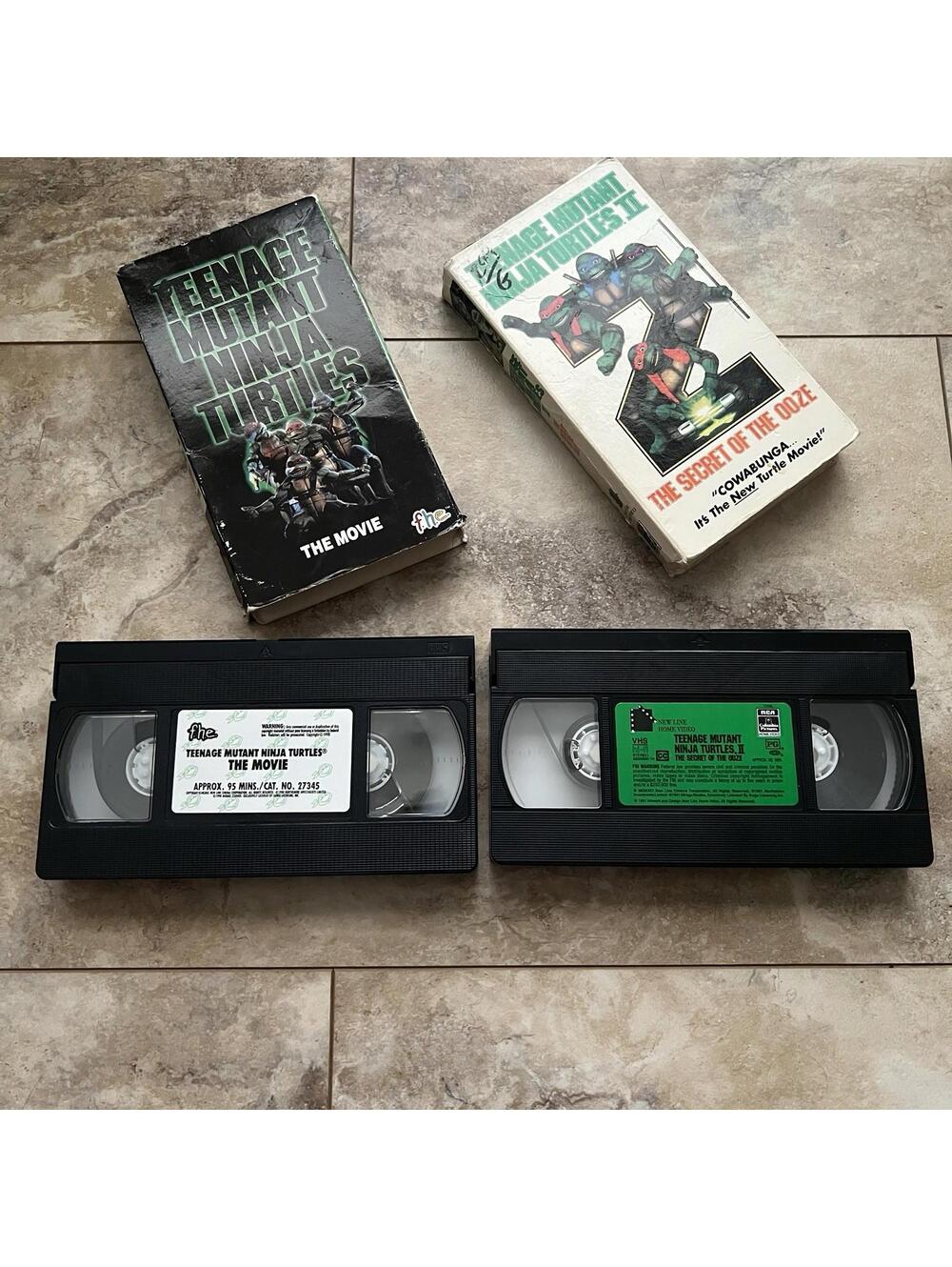 Vintage Teenage Mutant Ninja Turtles Movies 1 & 2 VHS Bundle TMNT 1990 1991 90s - Picture 6 of 15